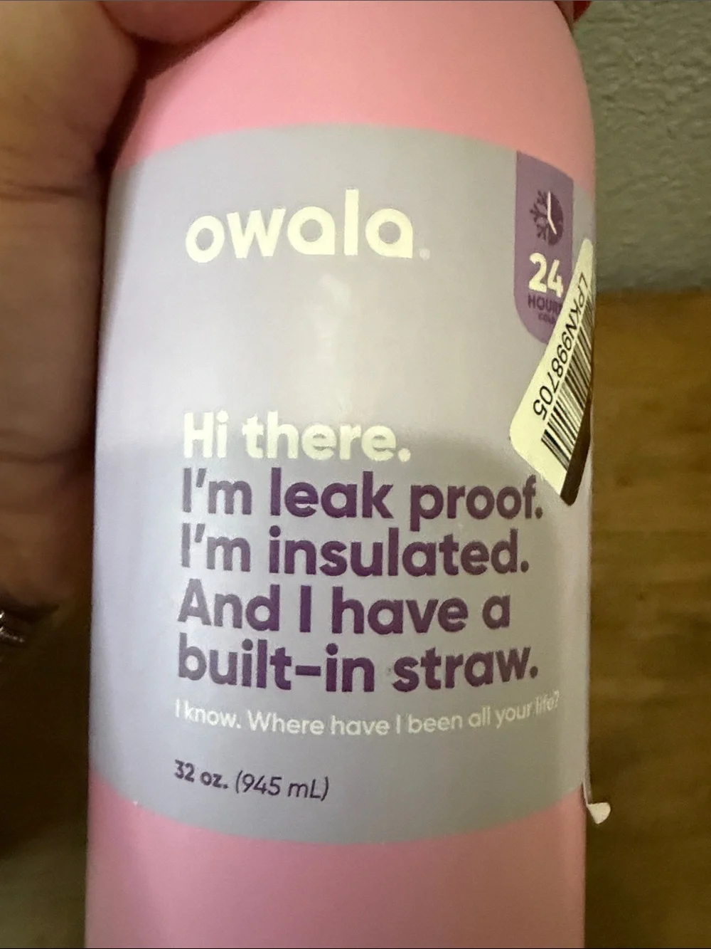 Owala Insulated Leak-Proof Water Bottle - Pink & Lavender 32 oz